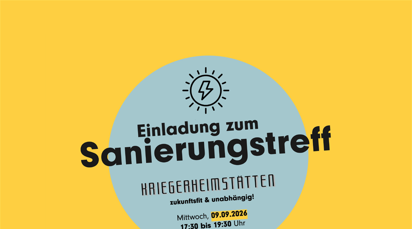 Einladung zum Sanierungstreff am 9.&nbsp;September&nbsp;2026
