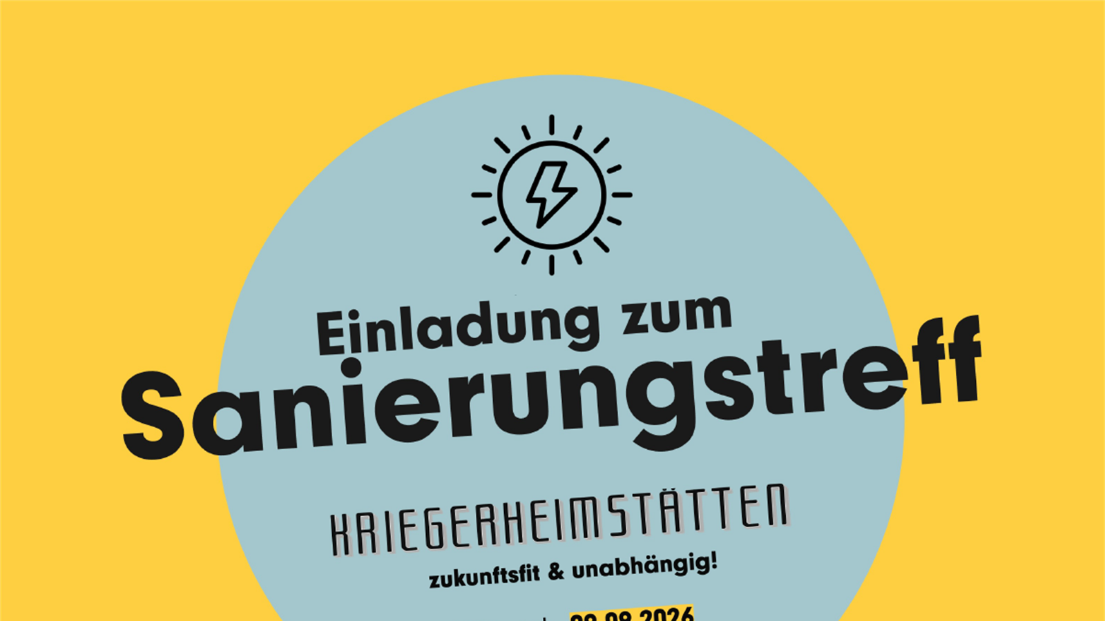 Einladung zum Sanierungstreff am 9.&nbsp;September&nbsp;2026